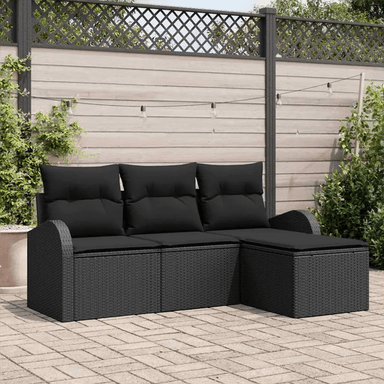 Vidaxl Hagesofa Set Svart