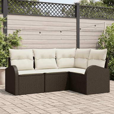 Vidaxl Hagesofa Set Brun