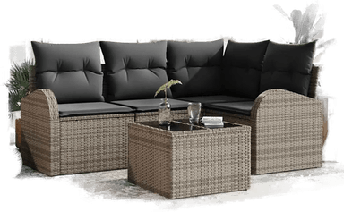 Vidaxl Hagesofa Set Grå