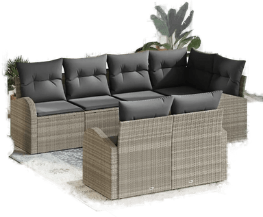 Vidaxl Hagesofa Set Lysegrå