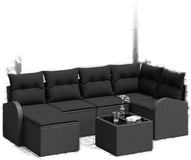 Vidaxl Hagesofa Set 7 pcs
