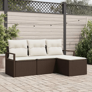 Vidaxl Sofa sett 4 deler Brun