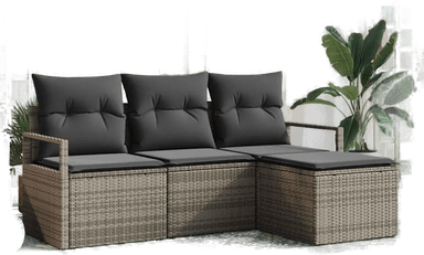 Vidaxl Sofa sett 4 deler Grå