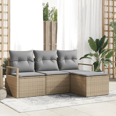 Vidaxl Sofa sett 4 deler Beige