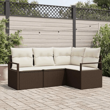 Vidaxl Sofa sett 4 pcs Brun