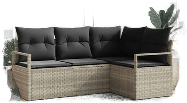 Vidaxl Sofa sett 4 deler Lysegrå