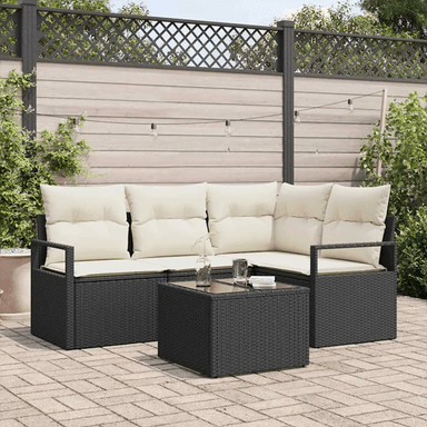 Vidaxl Sofa sett 5 pcs Svart
