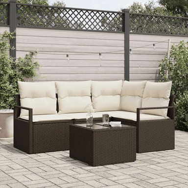 Vidaxl Sofa sett 5 pcs Brun