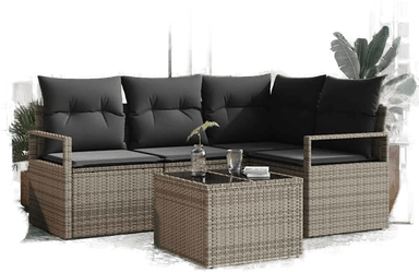 Vidaxl Sofa sett 5 pcs Grå