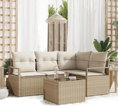 Vidaxl Sofa sett 5 pcs Beige