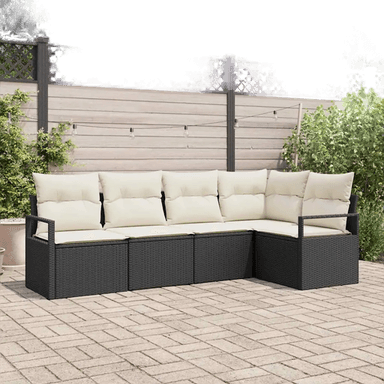Vidaxl Sofa sett 5 pcs Svart