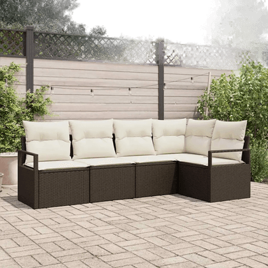 Vidaxl Sofa sett 5 pcs Brun