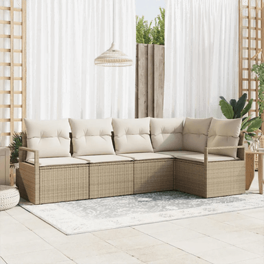 Vidaxl Sofa sett 5 pcs Beige