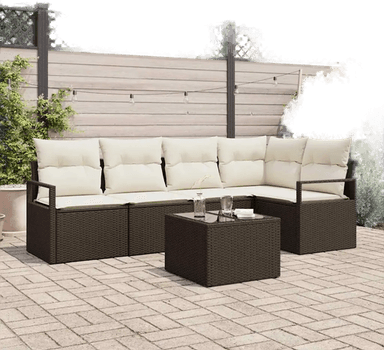 Vidaxl Sofa sett 6 pcs Brun