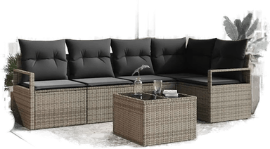 Vidaxl Sofa sett 6 pcs Grå