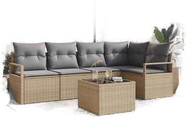 Vidaxl Sofa sett 6 pcs Beige