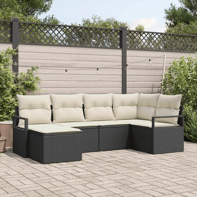 Vidaxl Sofa sett 6 pcs Svart