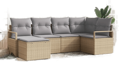 Vidaxl Sofa sett 6 pcs Beige