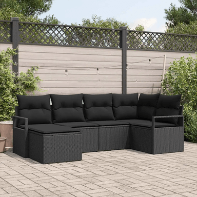 Vidaxl Sofa sett 6 pcs Svart