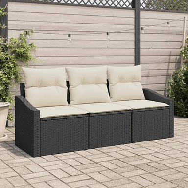 Vidaxl Sofa sett 3 pcs Svart