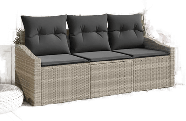 Vidaxl Sofa sett 3 pcs Lysegrå