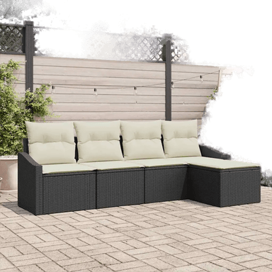 Vidaxl Sofa sett 5 pcs Svart