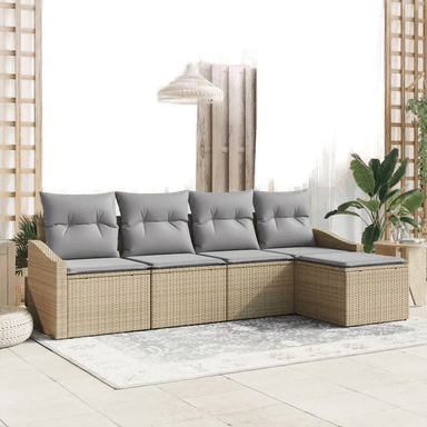 Vidaxl Sofa sett 5 pcs Beige
