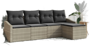 Vidaxl Sofa sett 5 pcs Lysegrå