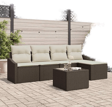 Vidaxl Sofa sett 6 pcs Brun