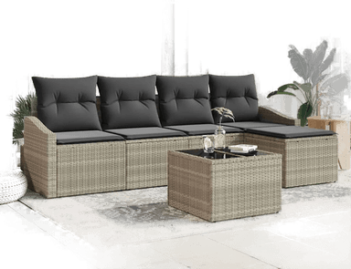 Vidaxl Sofa sett 6 pcs Lysegrå