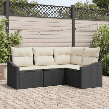 Vidaxl Sofa sett 4 pcs Svart