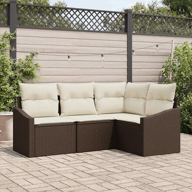 Vidaxl Sofa sett 4 pcs Brun
