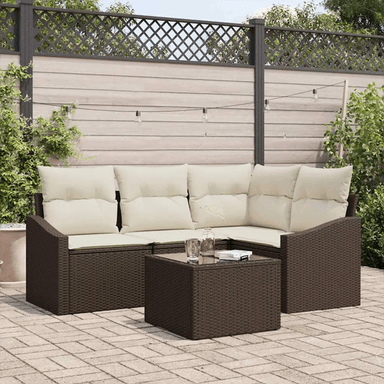 Vidaxl Sofa sett 5 pcs Brun