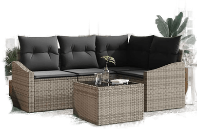 Vidaxl Sofa sett 5 pcs Grå