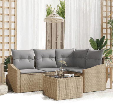 Vidaxl Sofa sett 5 pcs Beige