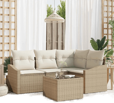 Vidaxl Sofa sett 5 pcs Beige