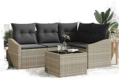 Vidaxl Sofa sett 5 pcs Lysegrå