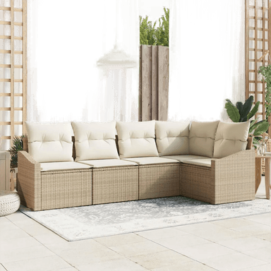 Vidaxl Sofa sett 5 pcs Beige