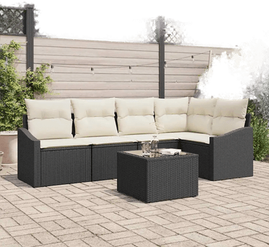 Vidaxl Sofa sett 6 pcs Svart