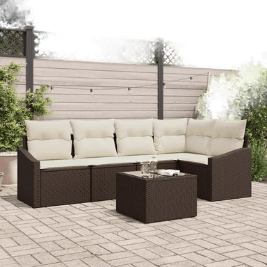 Vidaxl Sofa sett 6 pcs Brun