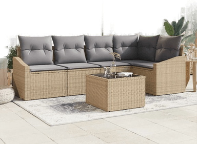 Vidaxl Sofa sett 6 pcs Beige