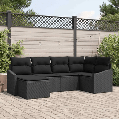 Vidaxl Sofa sett 6 pcs Svart