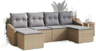 Vidaxl Sofa sett 6 pcs Beige