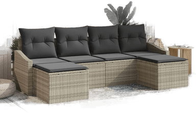 Vidaxl Sofa sett 6 pcs Lysegrå