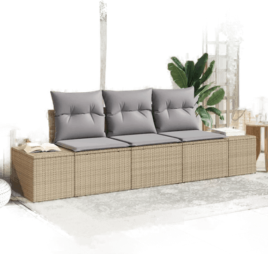 Vidaxl Sofa sett 3 pcs Beige