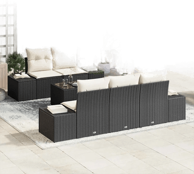 Vidaxl Hagesofa Set Svart