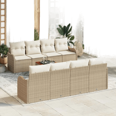 Vidaxl Hagesofa Set 9 pcs Beige