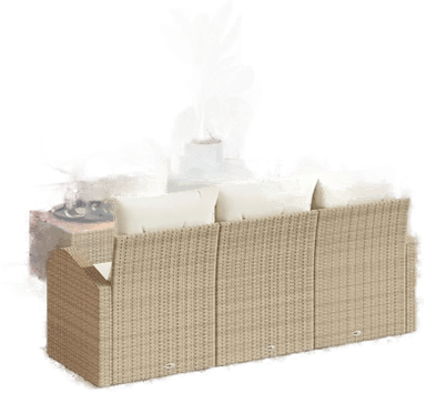 Vidaxl Hagesofa Set 6 pcs Beige