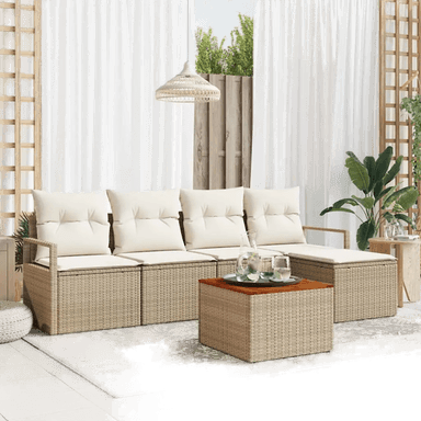 Vidaxl Hagesofa Set 6 pcs Beige