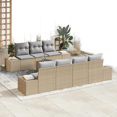 Vidaxl Hagesofa Set 8 pcs Beige